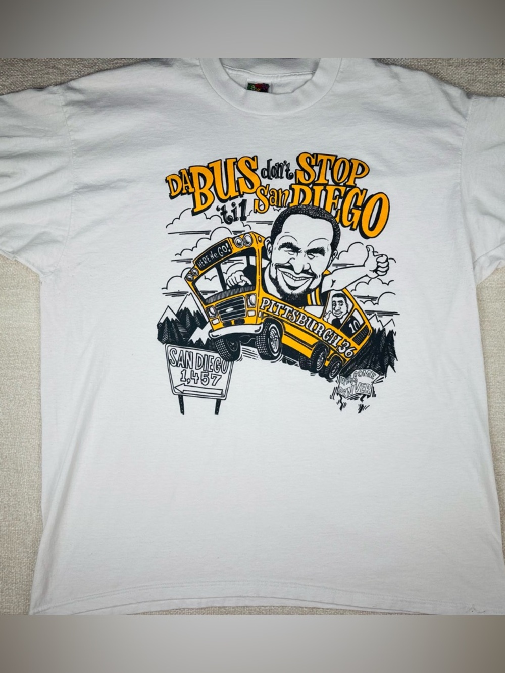 ⚫️🟡Vintage 1998 Pittsburgh Steelers White Graphic T-shirt
